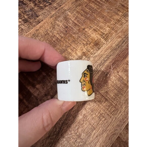 Chicago Blackhawks Mini Porcelain Mug Cup Crazy NHL 1.25" - Picture 5 of 7